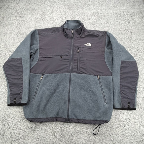 The North Face Retro Denali Jacket Mens XL Gray Fleece Full Zip Pocket Polartec